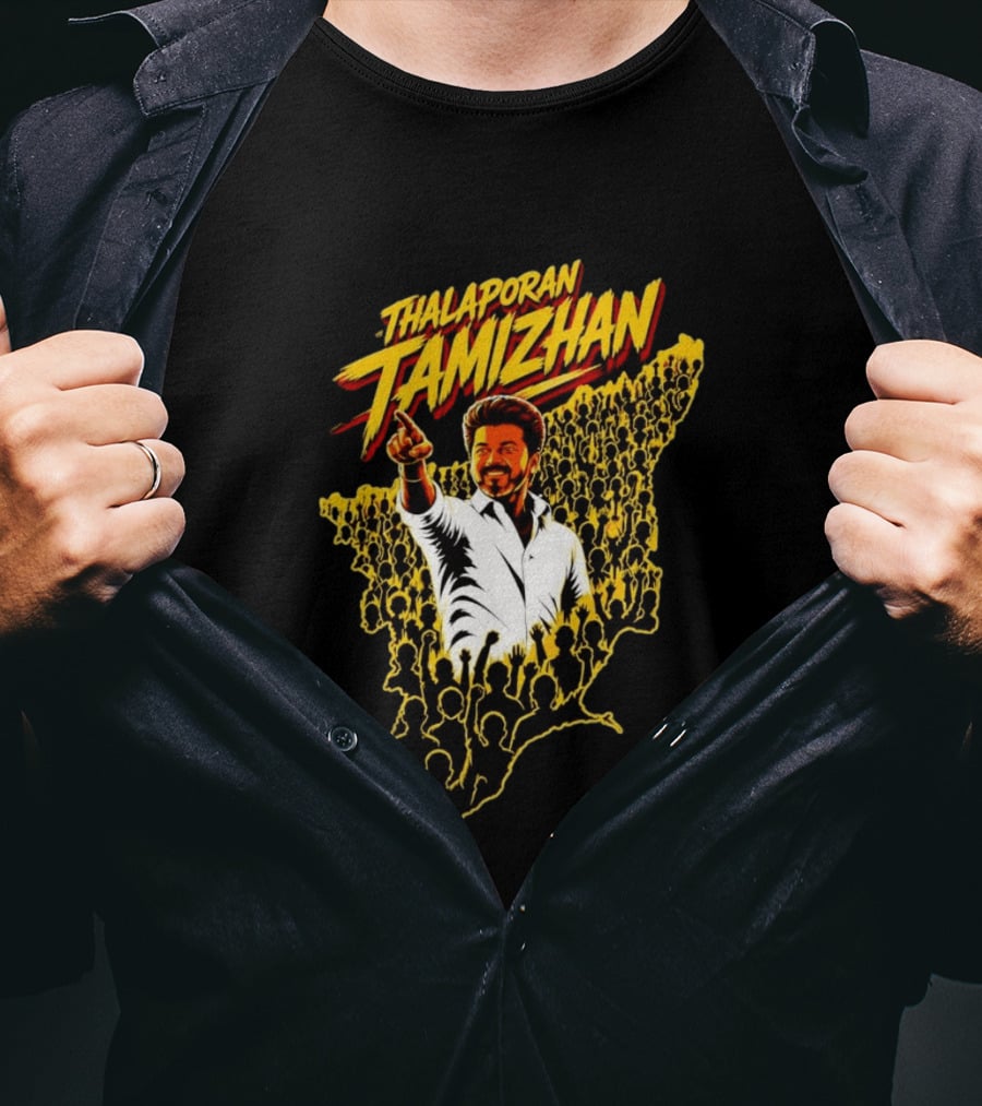 Thalaporan Tamizhan Celebration Portrait Oversized T-Shirt