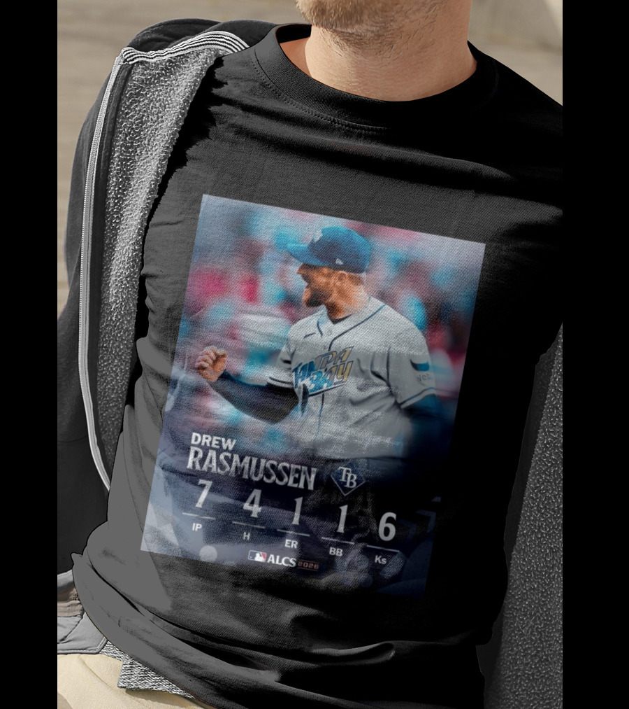 Drew Rasmussen Tampa Bay ALCS 2026 Seven Innings 7 IP 4 H 1 ER 1 BB 6 Ks T-Shirt