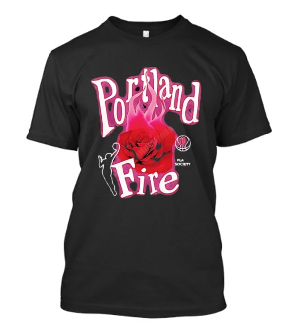 Portland Fire Playa Society Rose Basketball T-Shirt