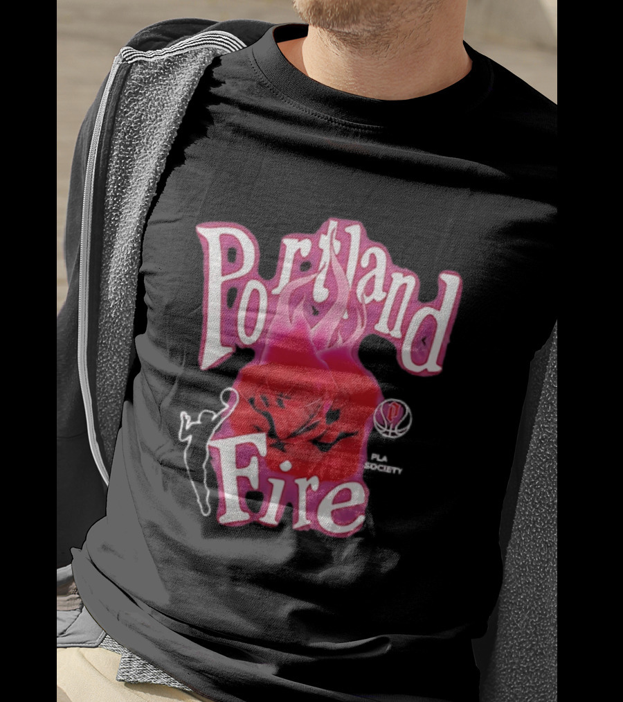 Portland Fire Playa Society Rose Basketball T-Shirt