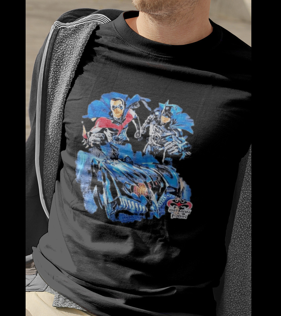 Batman Robin Dynamic Duo Batmobile DC Comics Adventure T-Shirt