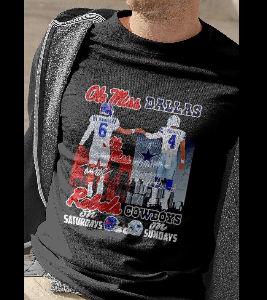 Ole Miss Rebels Chambliss Dallas Cowboys Prescott Saturdays Sundays T-Shirt