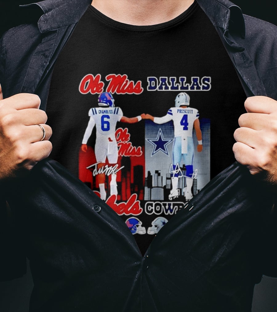 Ole Miss Rebels Chambliss Dallas Cowboys Prescott Saturdays Sundays T-Shirt