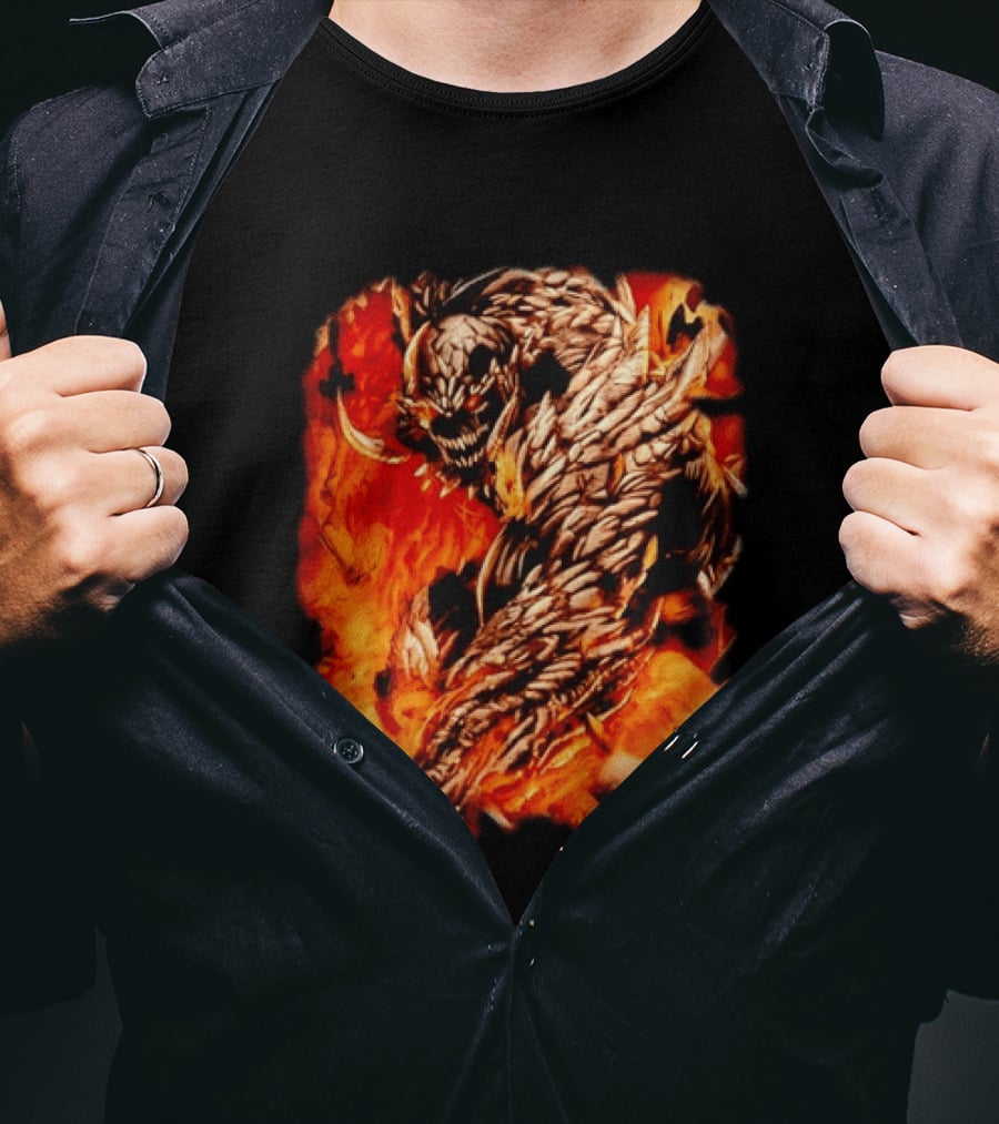 Doomsday DC Comics Villain Fire T-Shirt
