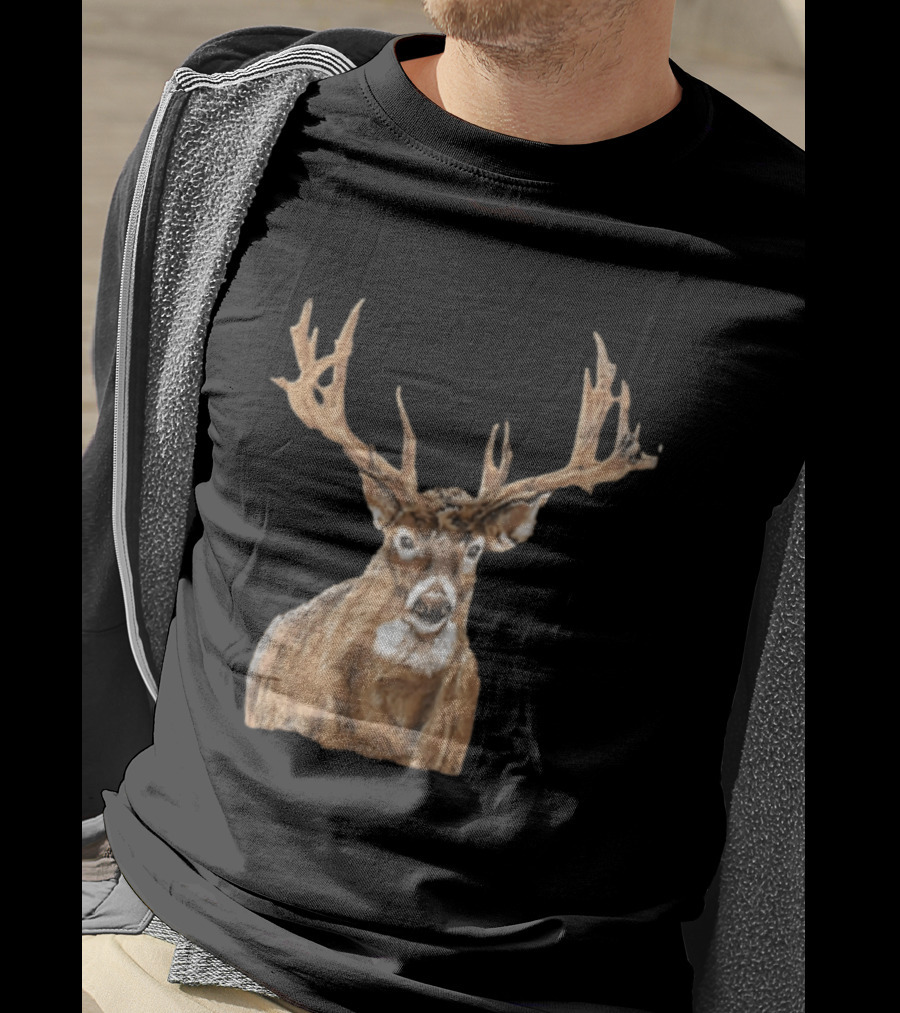 Simply Southern Large Buck Deer Head Drawing T-Shirt