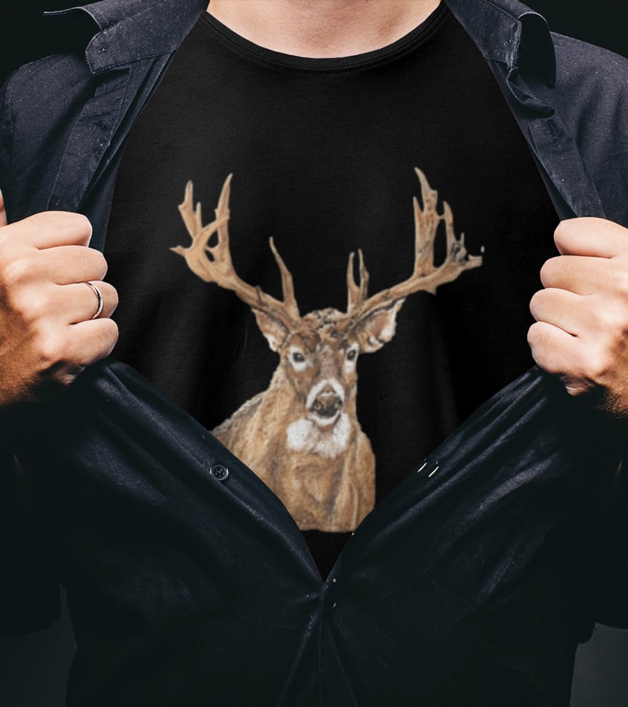 Simply Southern Large Buck Deer Head Drawing T-Shirt
