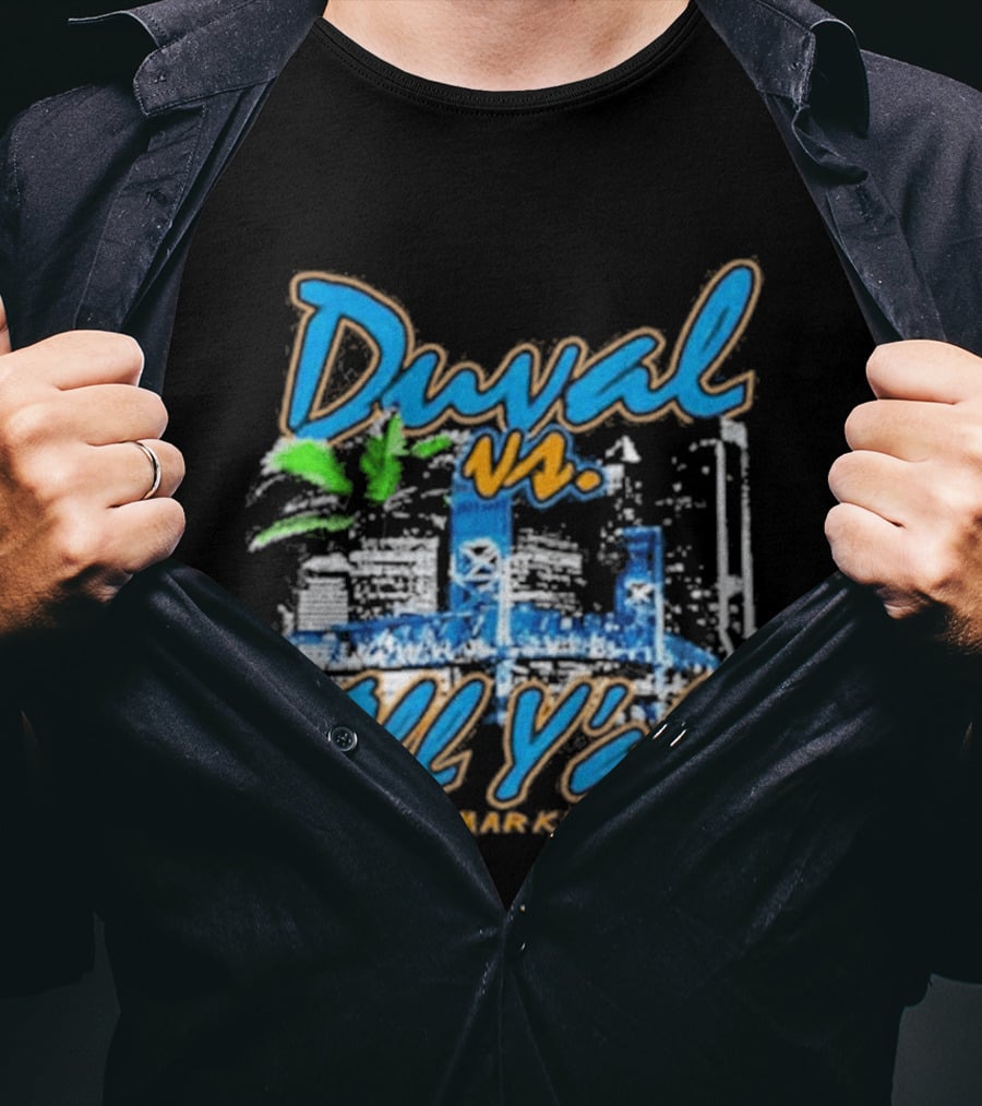 Duval Vs All Y'all Small Market Team Skyline T-Shirt