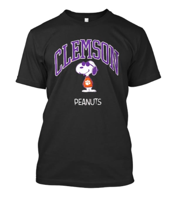 Clemson Tigers Snoopy Peanuts NCAA Football Sunglasses T-Shirt