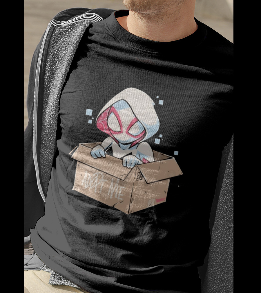 Ghost Spider Adopt Me Box Spider Gwen Marvel T-Shirt