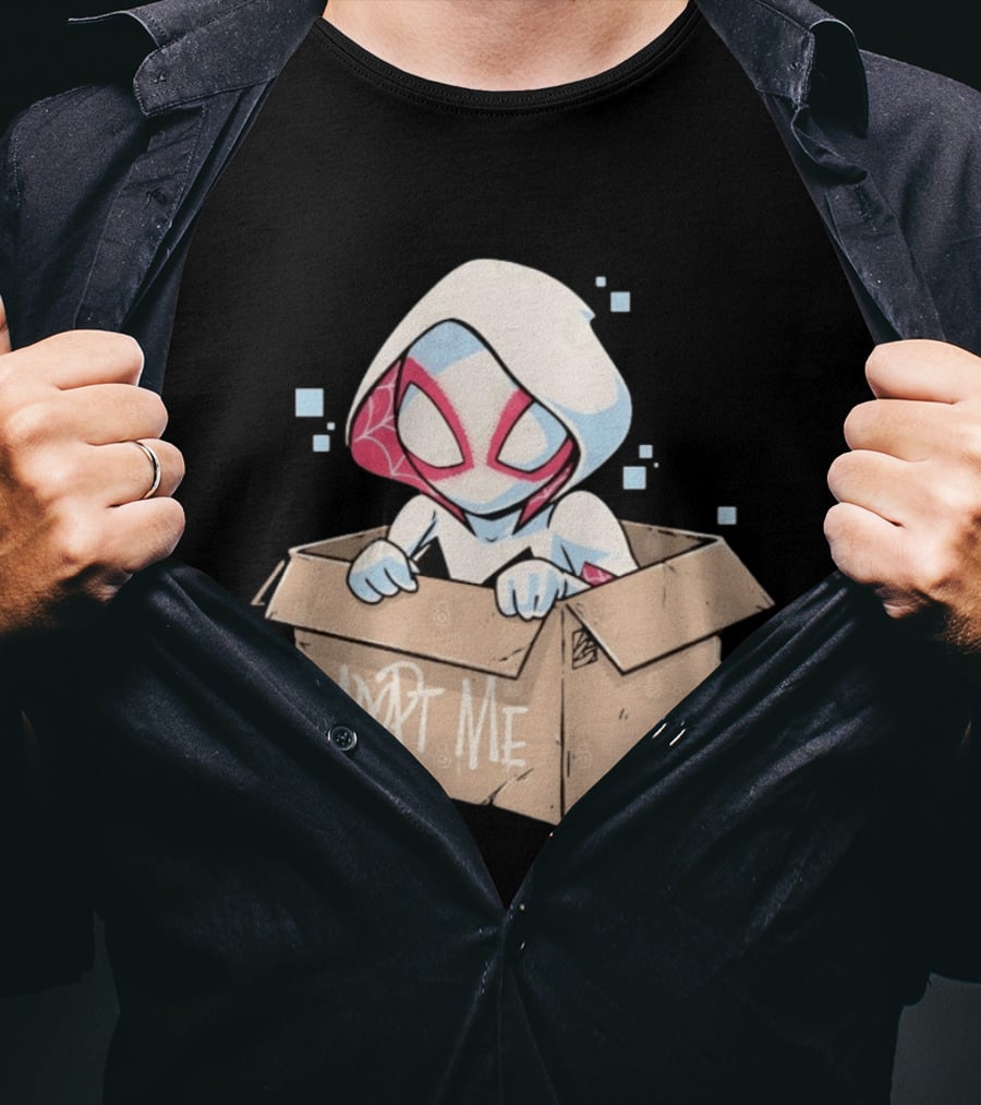 Ghost Spider Adopt Me Box Spider Gwen Marvel T-Shirt