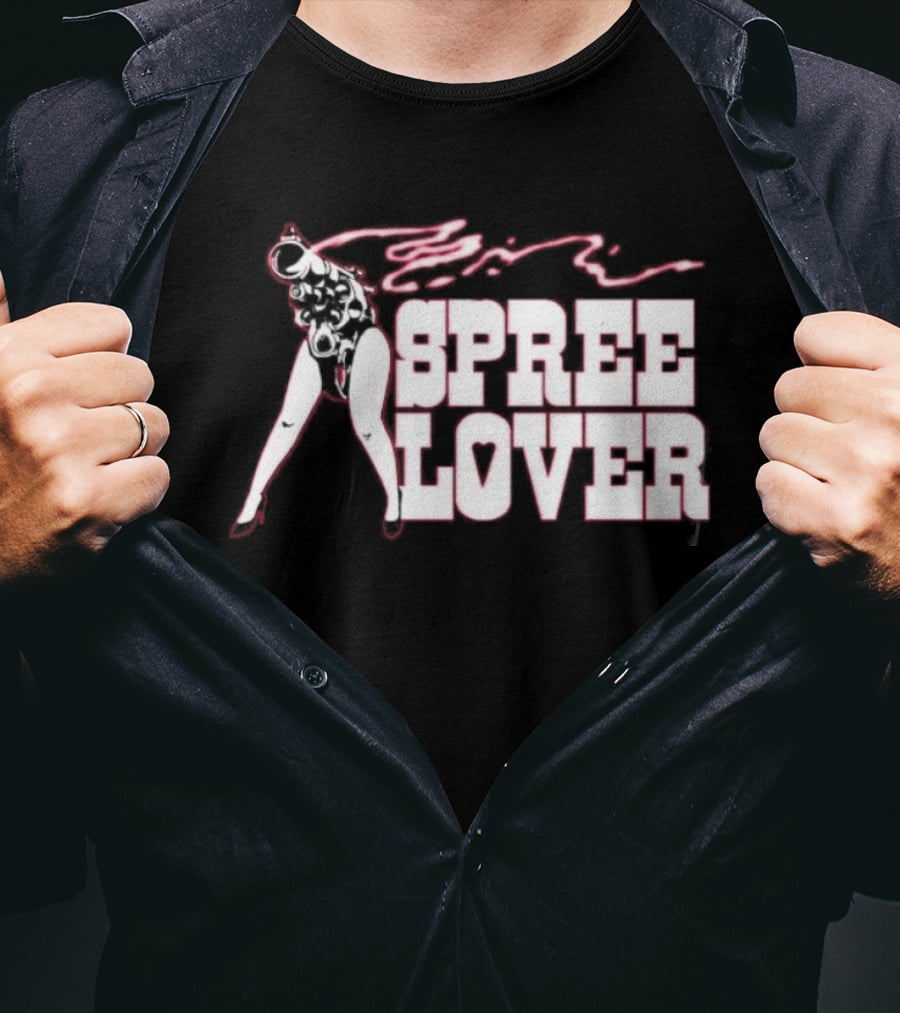 Spree Lover Bootleg Gun Girl Streetwear Vintage Aesthetic T-Shirt