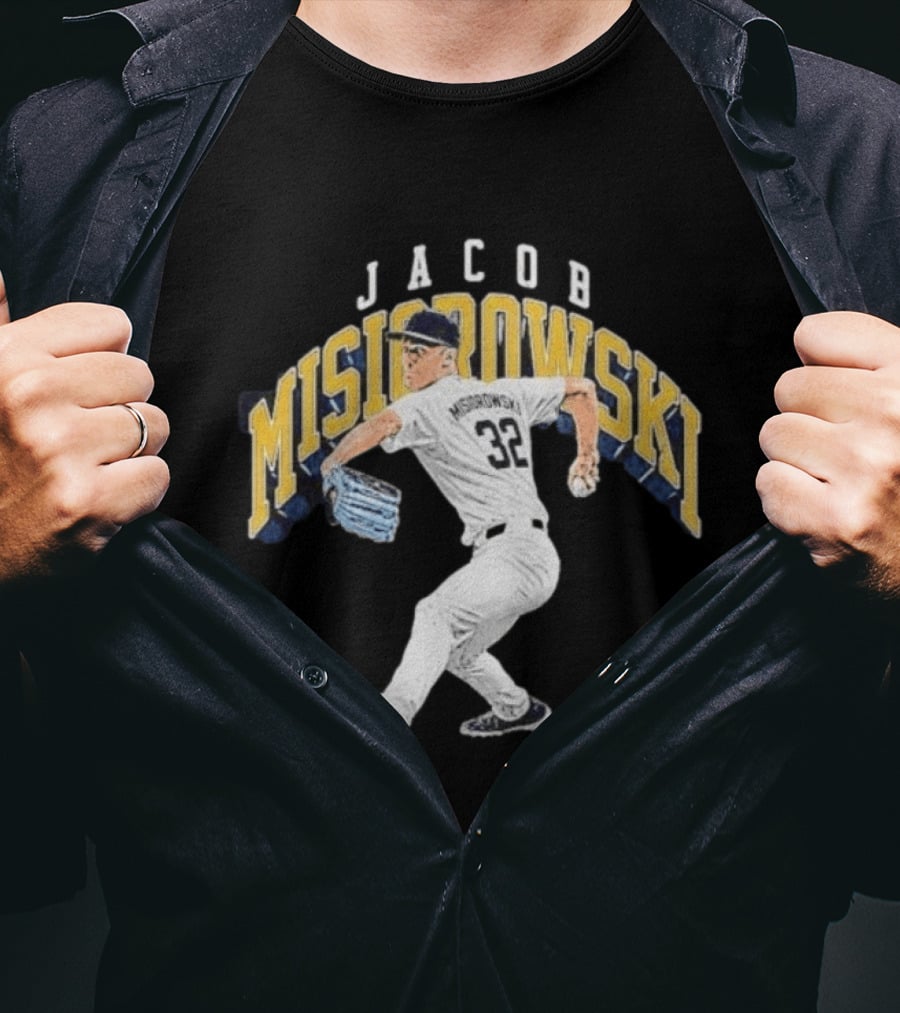 Jacob Misiorowski Pitching Action Milwaukee Baseball T-Shirt
