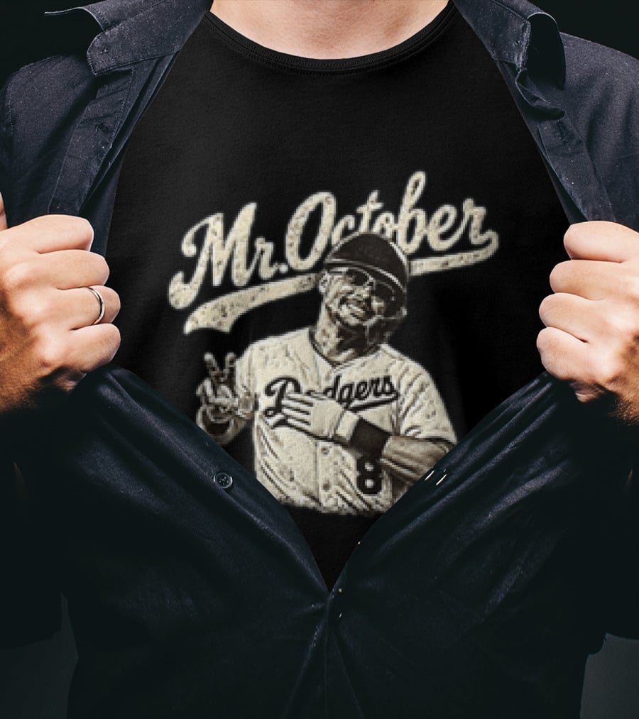 Mookie Betts Dodgers MLB Mr October 8 Baseball Player T-Shirt