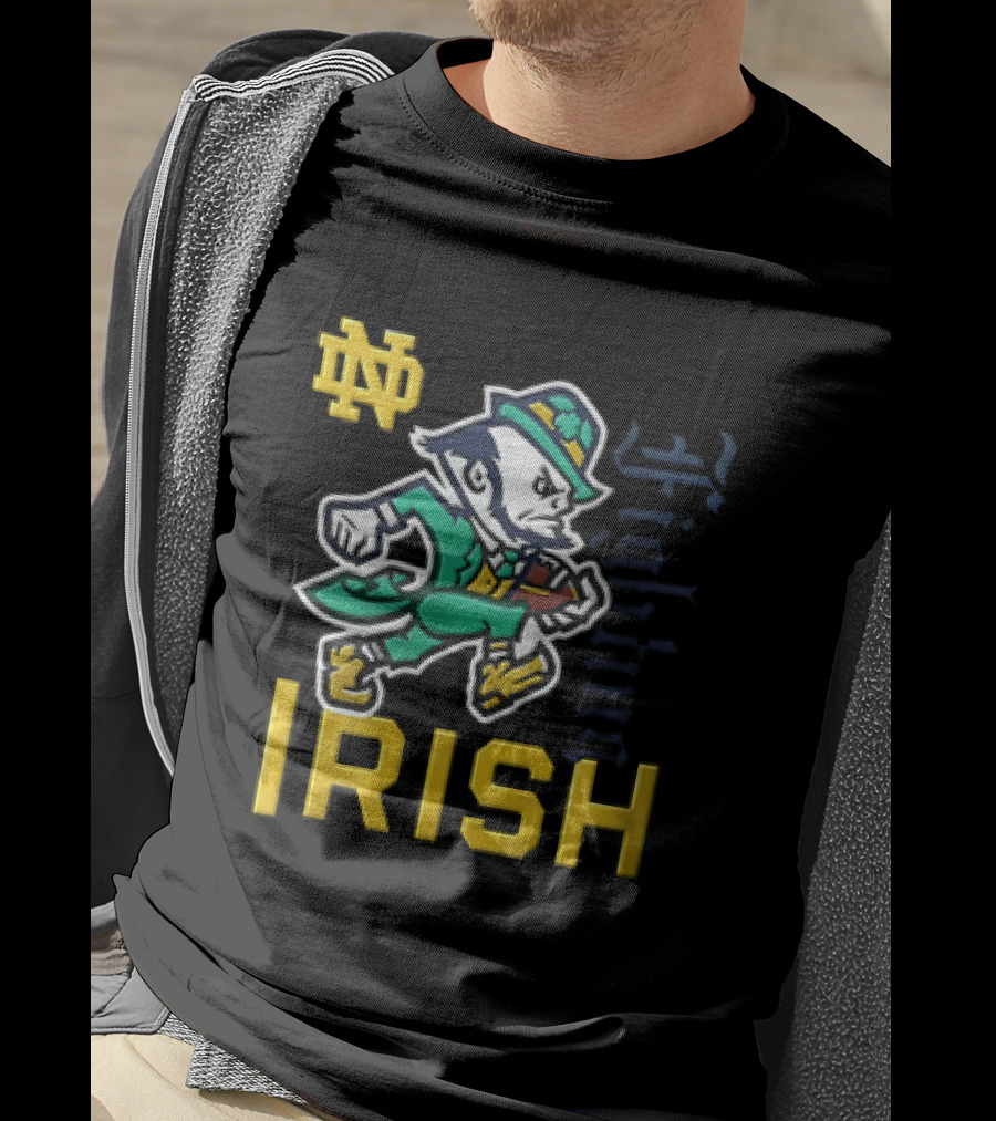 Notre Dame Fighting Irish Football ND Running Irishman T-Shirt