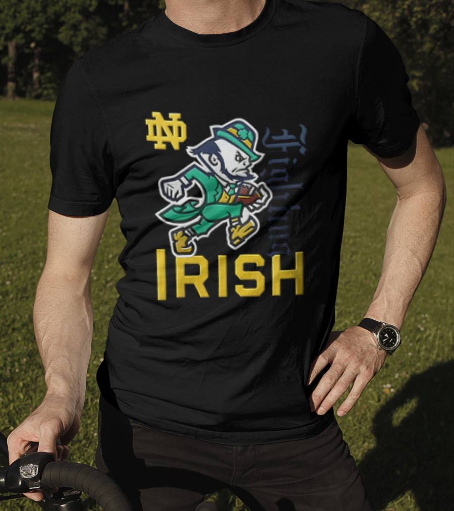 Notre Dame Fighting Irish Football ND Running Irishman T-Shirt