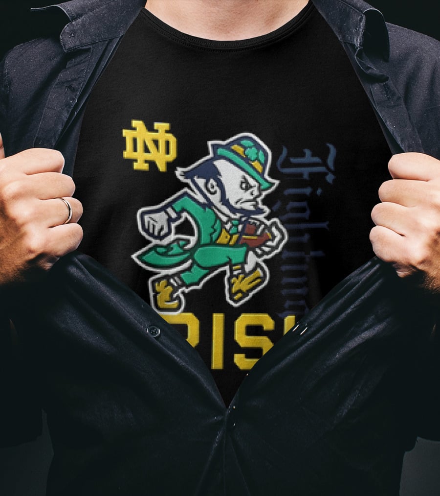 Notre Dame Fighting Irish Football ND Running Irishman T-Shirt