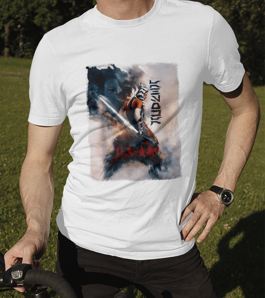Ahsoka Tano Jedi Warrior Lightsaber Arabic Calligraphy Star Wars T-Shirt