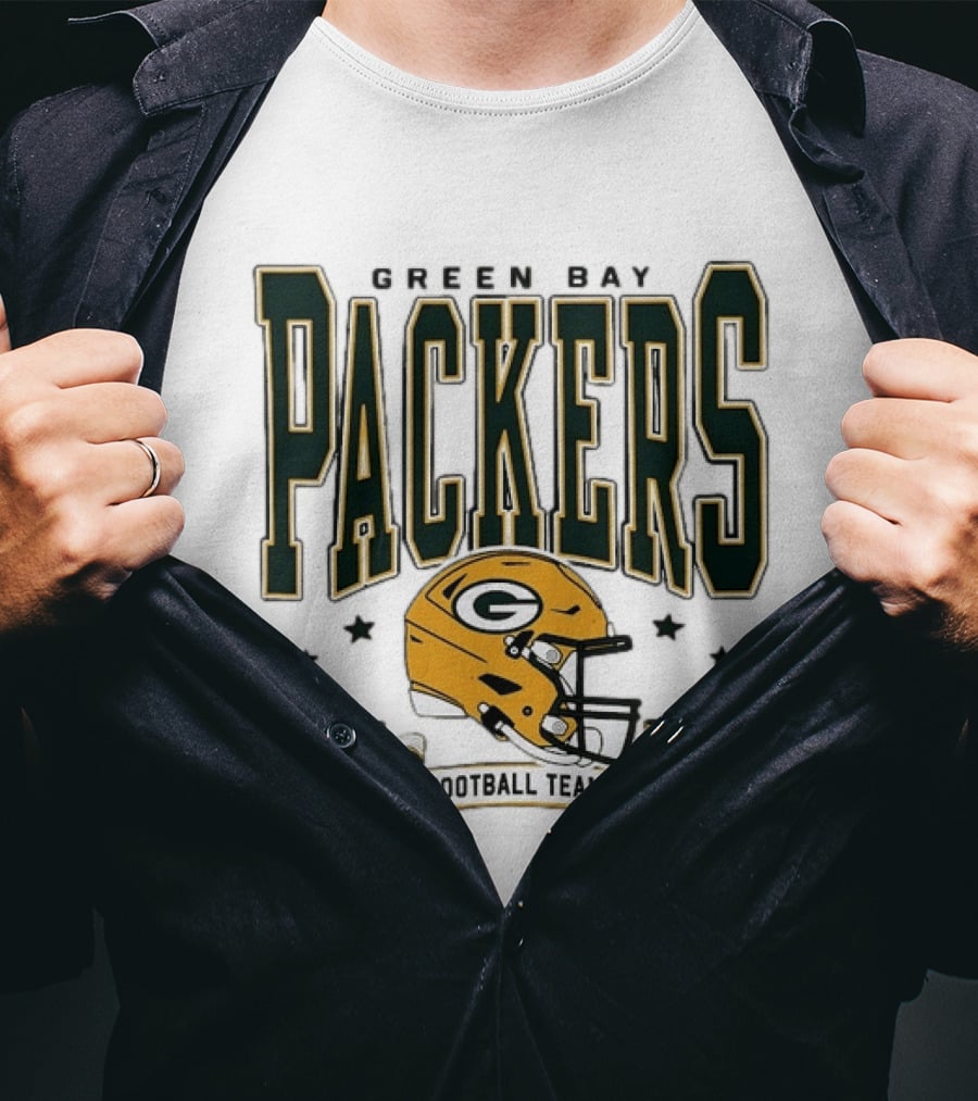 Green Bay Packers Football Team G Helmet T-Shirt