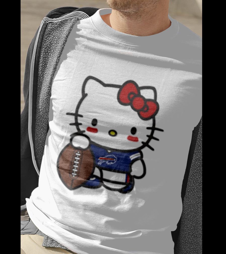 Hello Kitty Buffalo Bills Football Character Fan T-Shirt