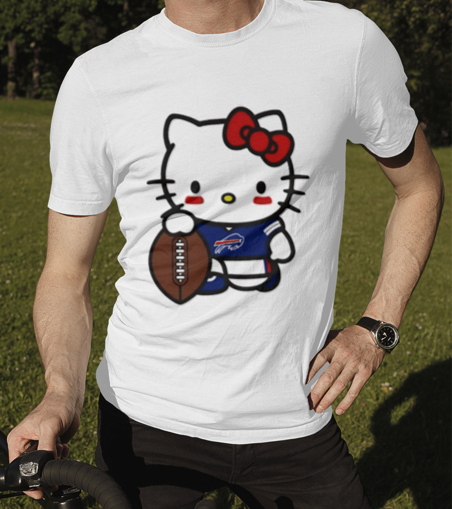 Hello Kitty Buffalo Bills Football Character Fan T-Shirt