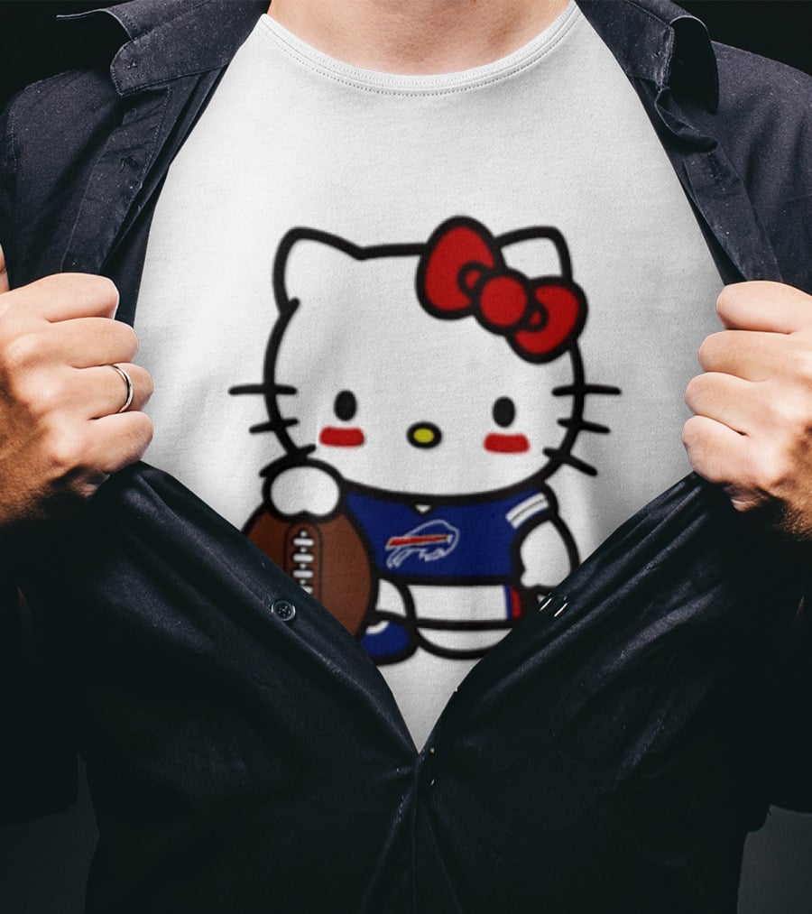 Hello Kitty Buffalo Bills Football Character Fan T-Shirt