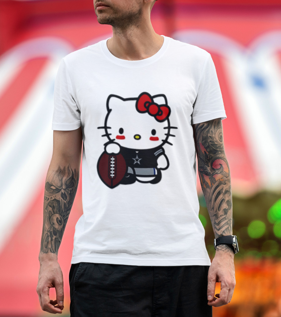 Hello Kitty Dallas Cowboys Football Fan T-Shirt