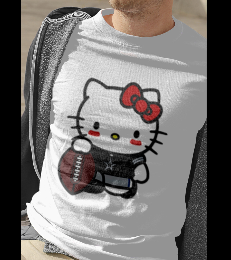 Hello Kitty Dallas Cowboys Football Fan T-Shirt