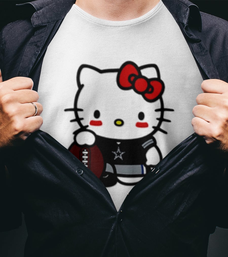 Hello Kitty Dallas Cowboys Football Fan T-Shirt