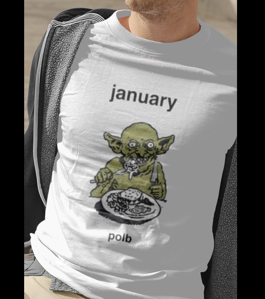 January Polb Goblin Eating T-Shirt