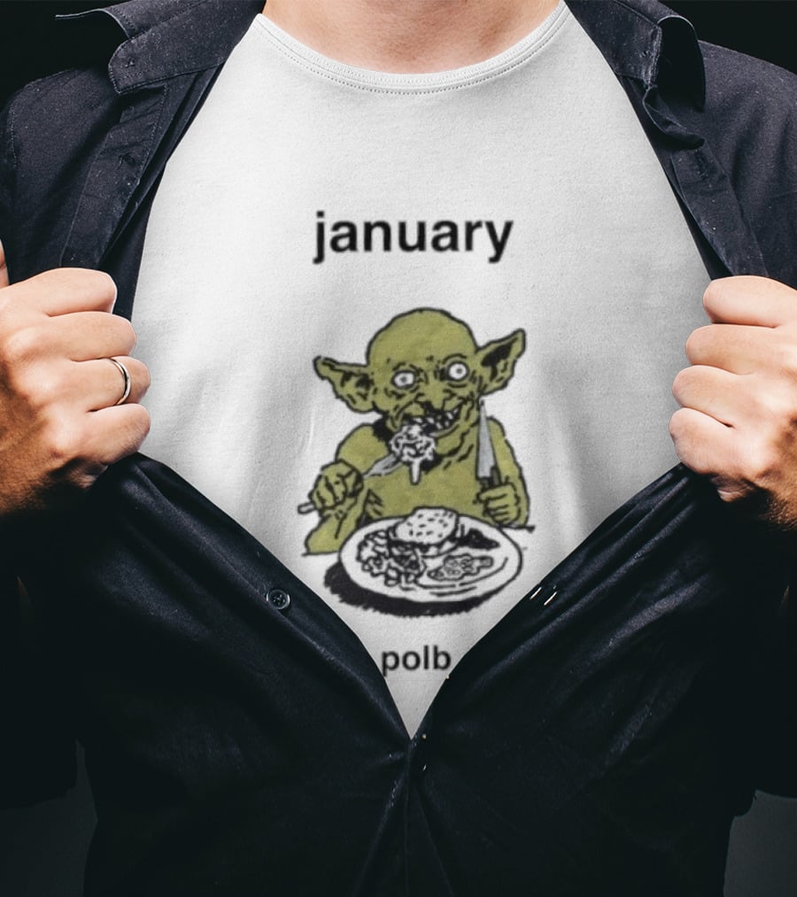 January Polb Goblin Eating T-Shirt