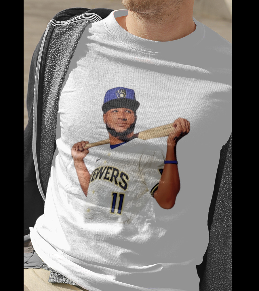 Manny Pina Milwaukee Brewers Number 11 Catcher MLB Baseball T-Shirt