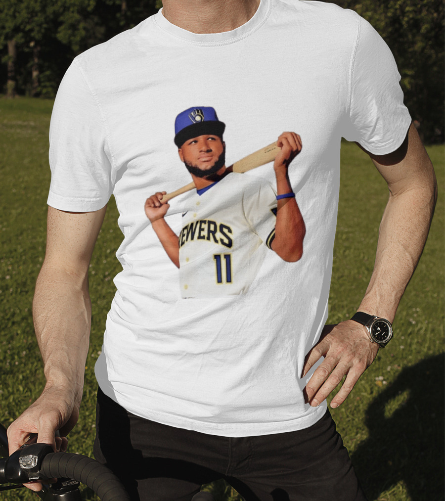 Manny Pina Milwaukee Brewers Number 11 Catcher MLB Baseball T-Shirt