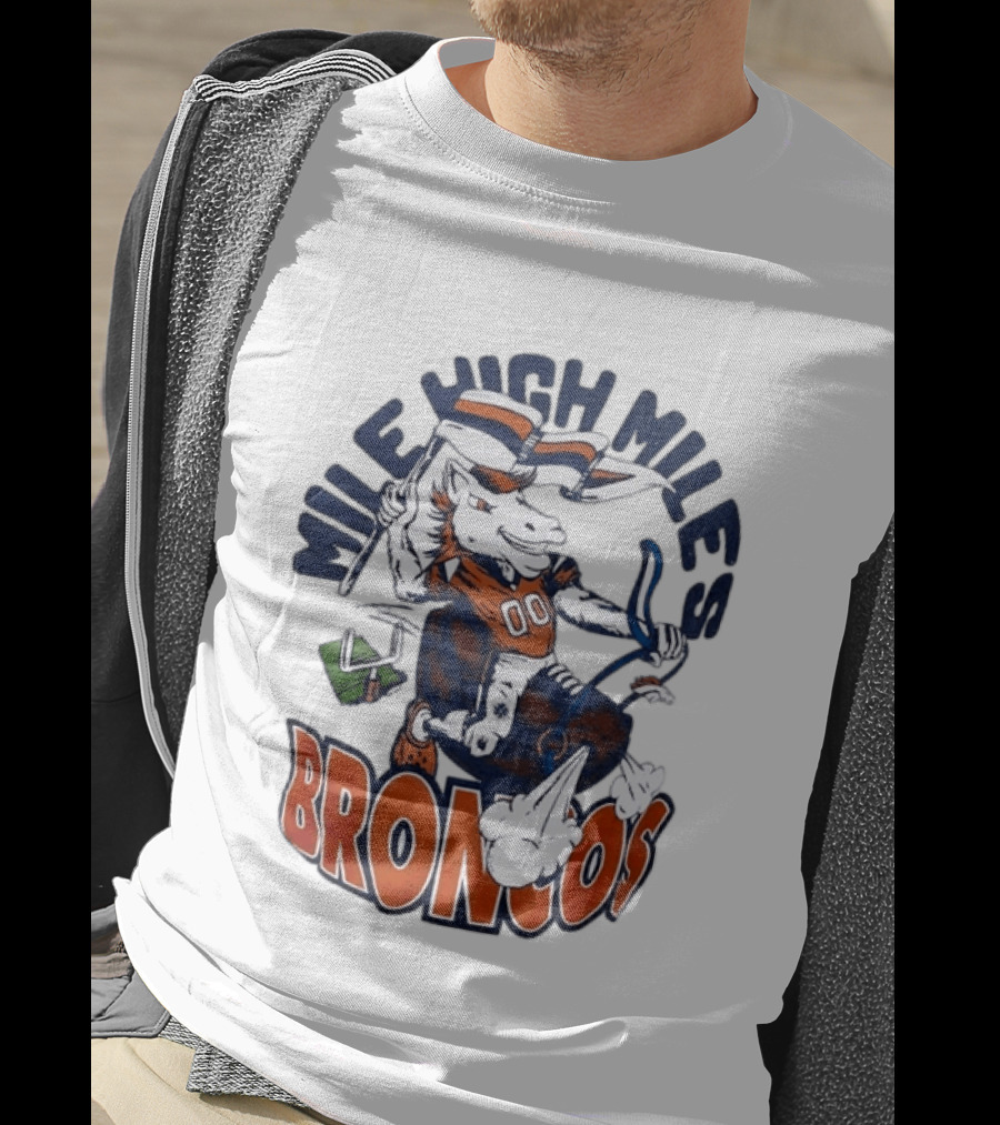 Mile High Miles Broncos Denver Horse Player Football 00 T-Shirt