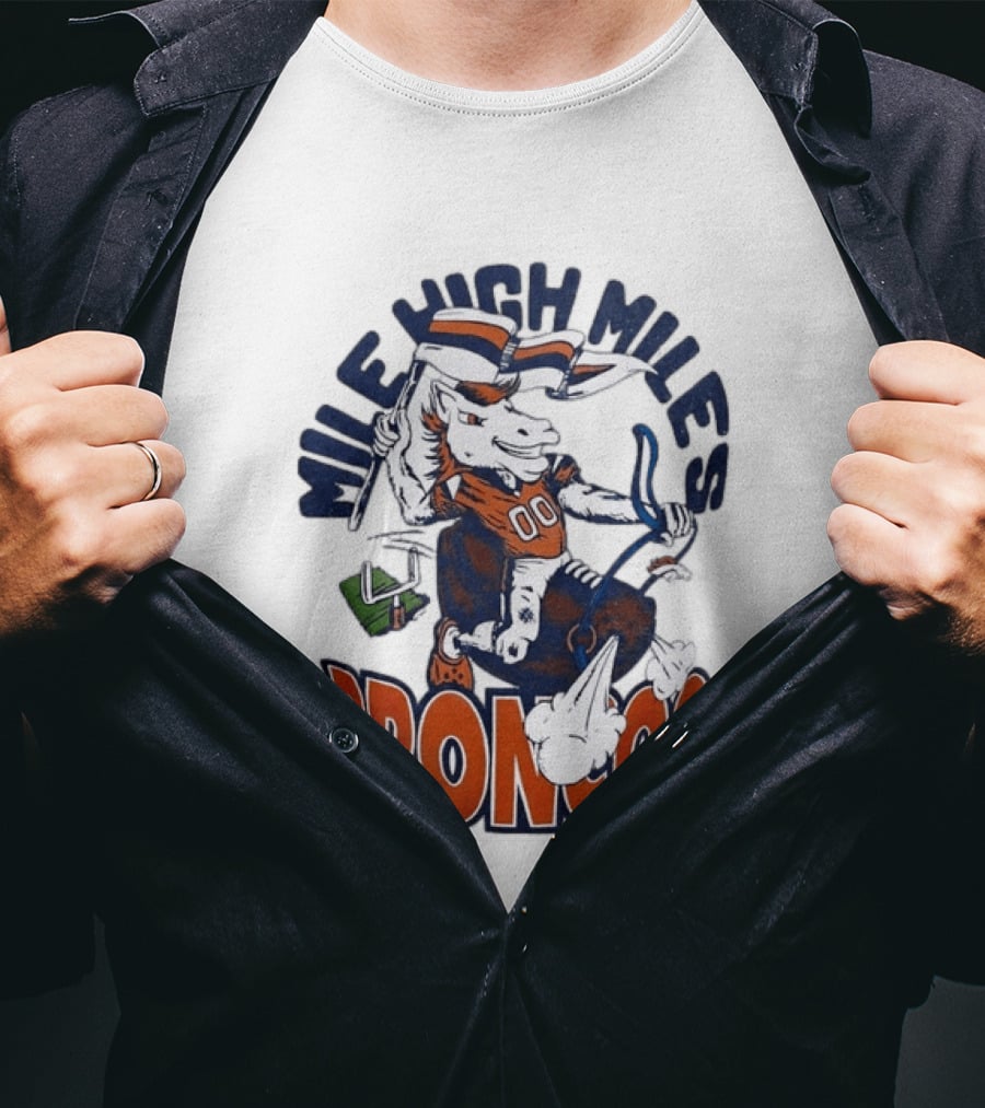 Mile High Miles Broncos Denver Horse Player Football 00 T-Shirt