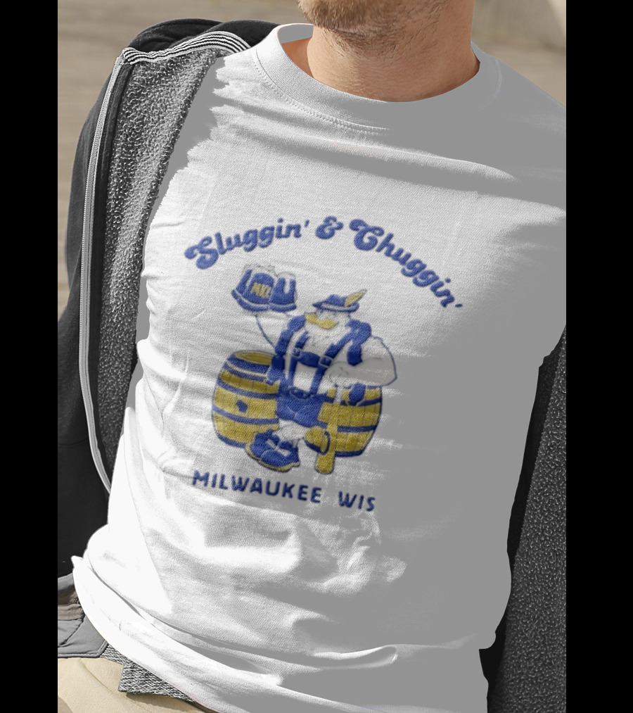 Milwaukee Sluggin' & Chuggin' MKE Beer Barrel Wisconsin T-Shirt