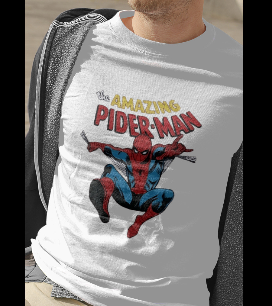 The Amazing Spider Man Marvel Superhero Classic Action Pose T-Shirt