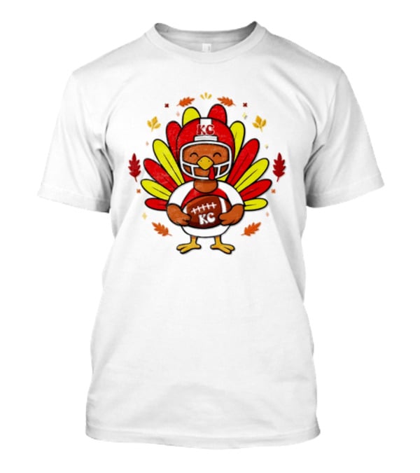Turkey Football Touchdowns Kansas City Chiefs Thanksgiving T-Shirt