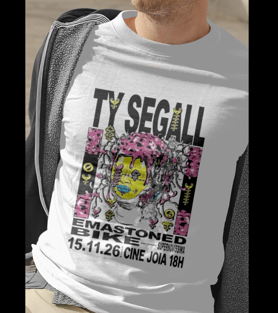 Ty Segall Emastoned Bike Concert At Cine Joia 15.11.26 18H Vibrant Psychedelic Face T-Shirt