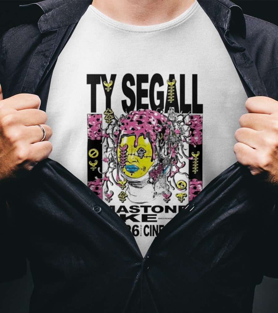 Ty Segall Emastoned Bike Concert At Cine Joia 15.11.26 18H Vibrant Psychedelic Face T-Shirt