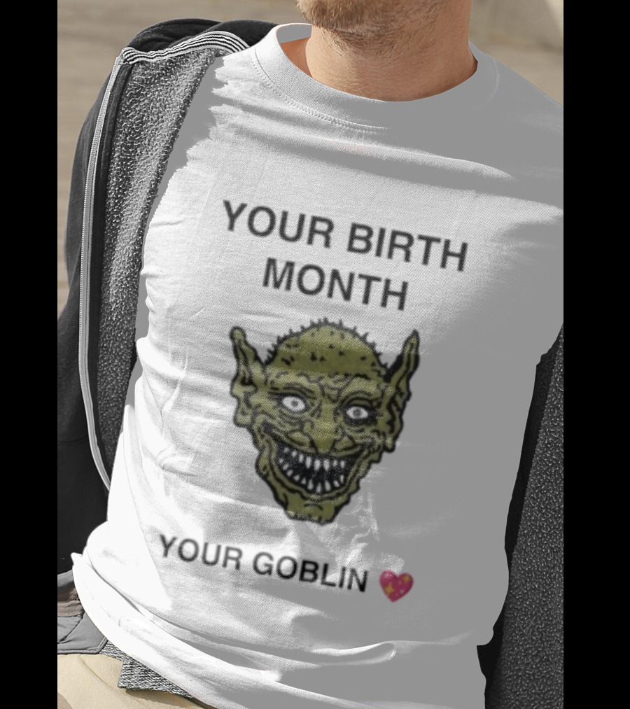 Your Birth Month Your Goblin Zodiac Emoji T-Shirt