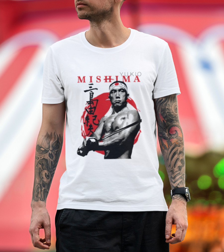 Yukio Mishima Samurai Warrior Japanese Calligraphy T-Shirt