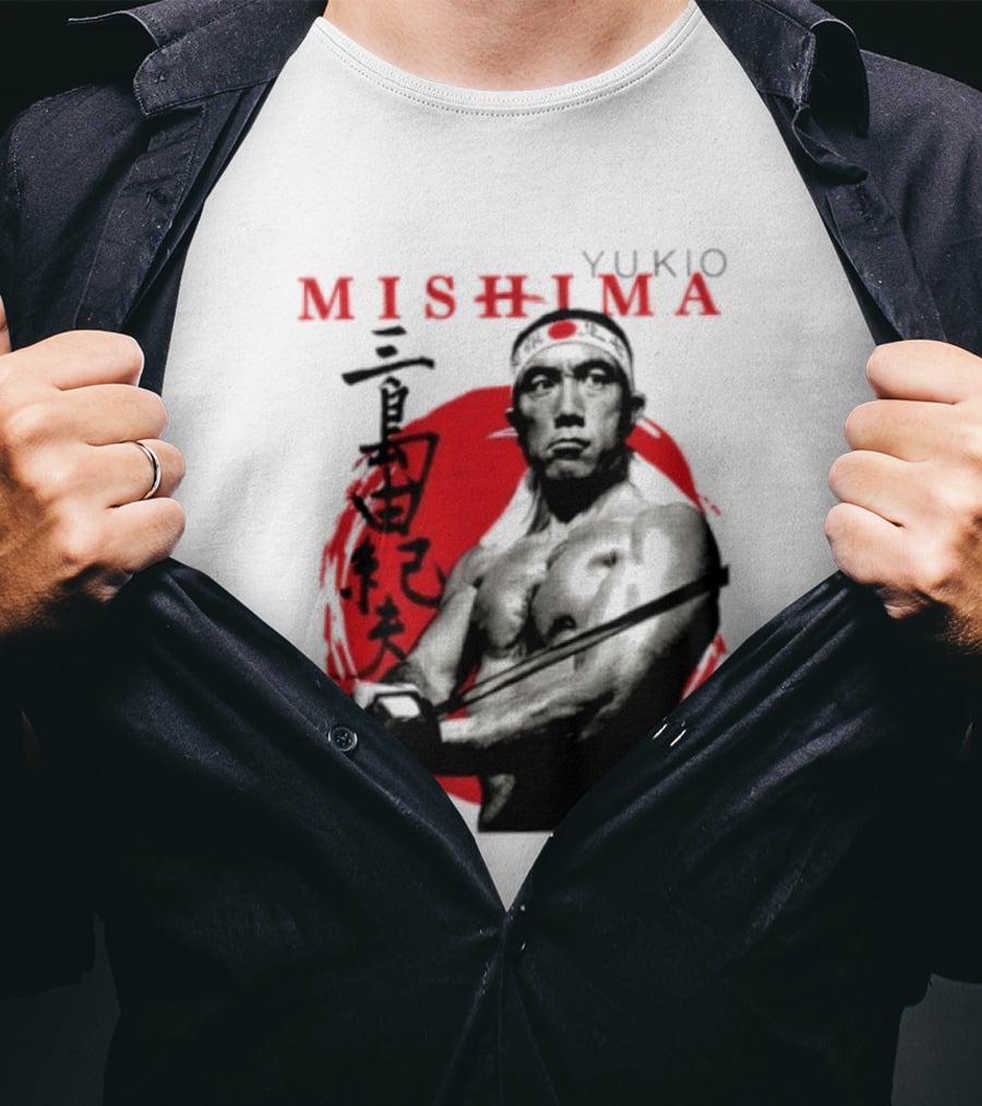 Yukio Mishima Samurai Warrior Japanese Calligraphy T-Shirt