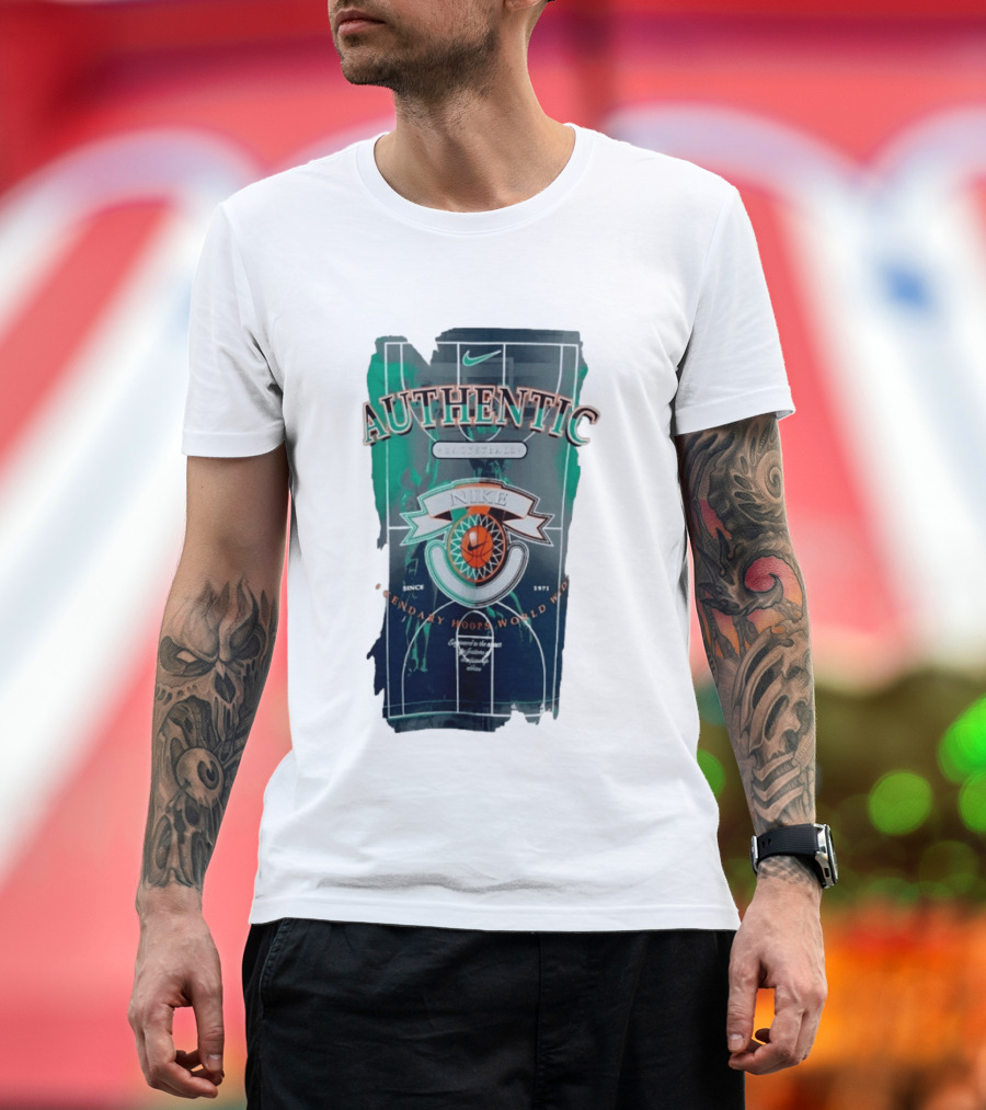 Authentic Nike Basketball Legendary Hoops Worldwide Since 1971 T-Shirt