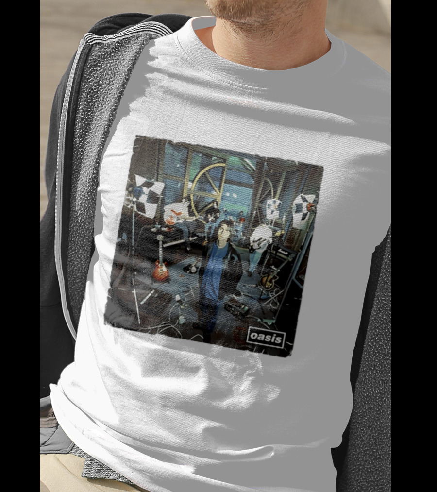 Oasis Band Studio Britpop Liam Gallagher Music Setup Session T-Shirt