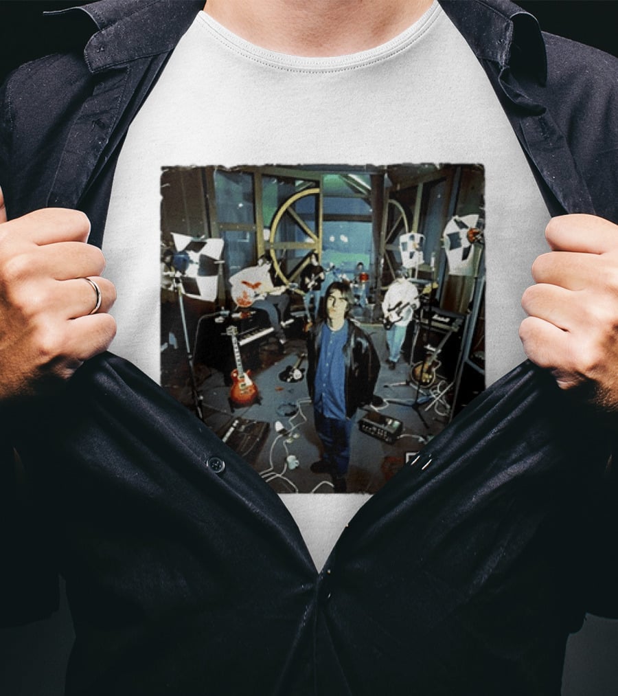 Oasis Band Studio Britpop Liam Gallagher Music Setup Session T-Shirt