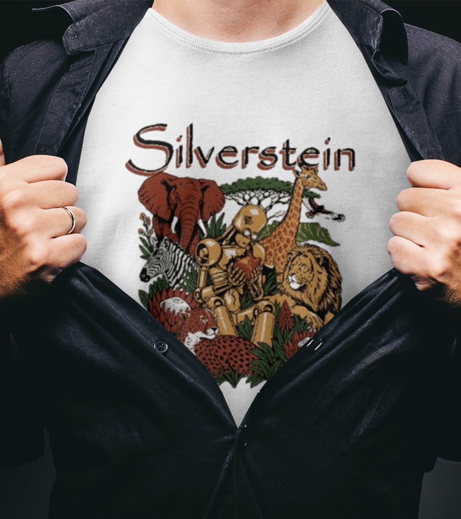 Silverstein Ramfest 2026 Limited South Africa Tour Wildlife Robot Lion Elephant Giraffe Zebra Cheetah T-Shirt