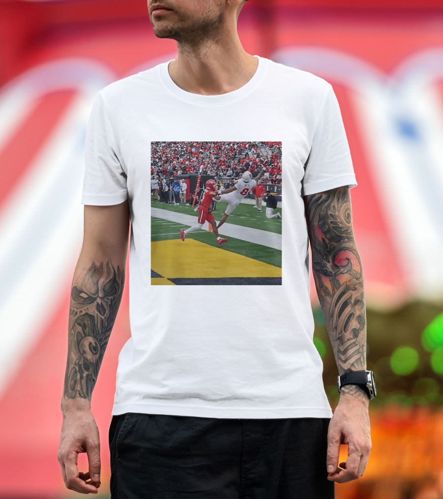 Smith Number 8 Stanford Cardinal Football Touchdown Catch Action T-Shirt