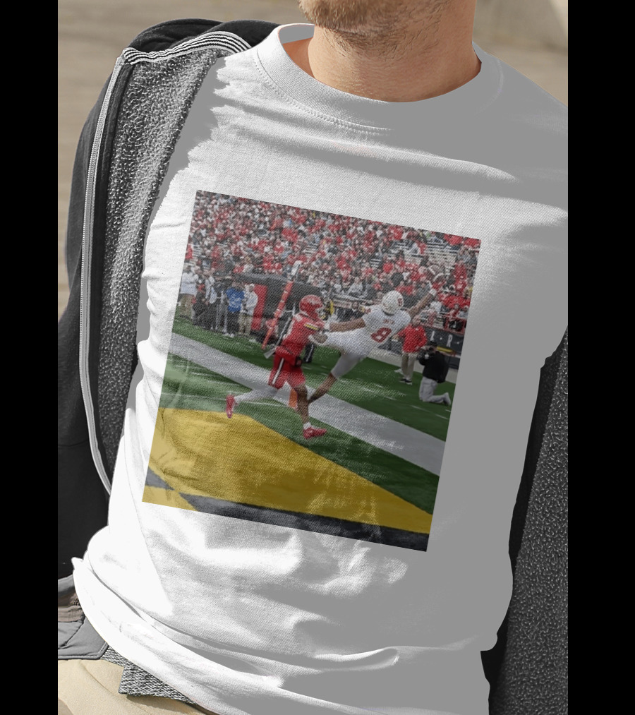 Smith Number 8 Stanford Cardinal Football Touchdown Catch Action T-Shirt