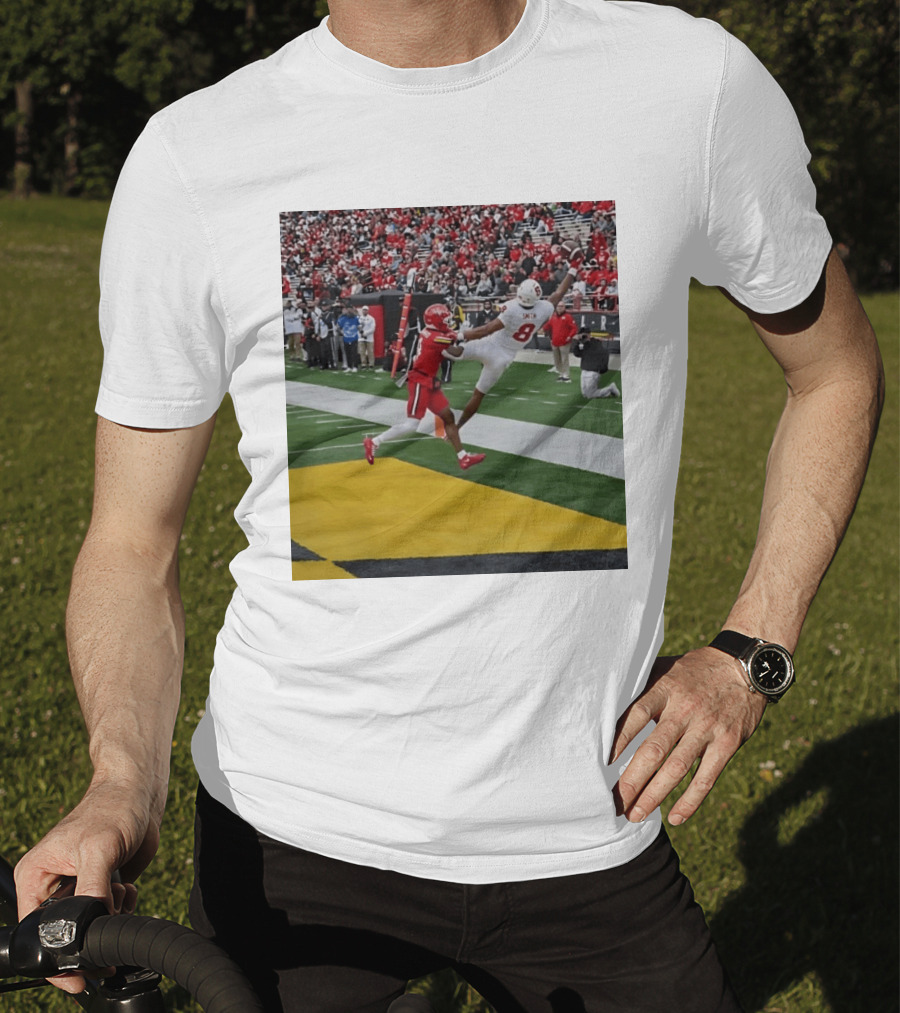 Smith Number 8 Stanford Cardinal Football Touchdown Catch Action T-Shirt