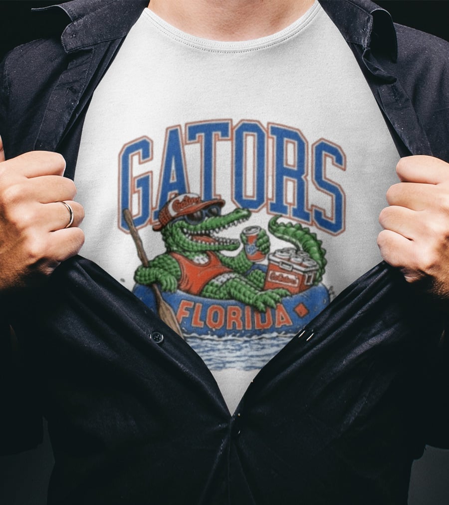 Florida Gators Tubing Relaxation Gator Spirit College Sports T-Shirt